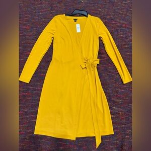 Ann Taylor Mustard Long Sleeve Dress, NWT, size 2
